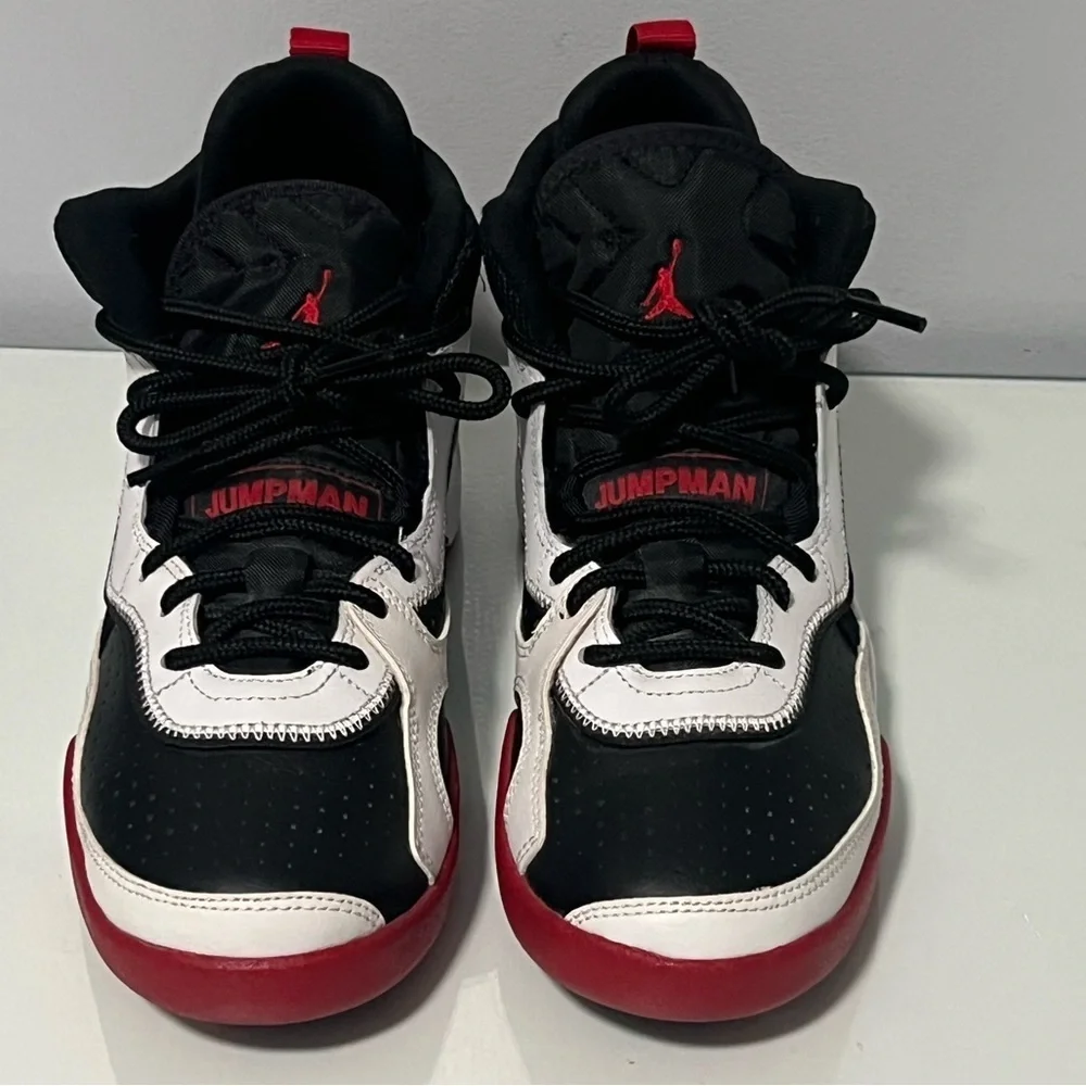 Jordan pro Rx Kids Sneakers in Black, White, and Red Accents